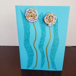 Handmade art card - Garden delight